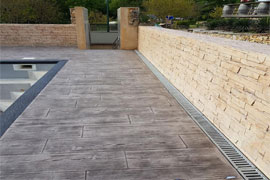 Terrasse en beton imprimé a Bordeaux